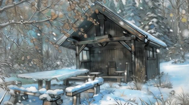 Site Image (Winter hut with snow)