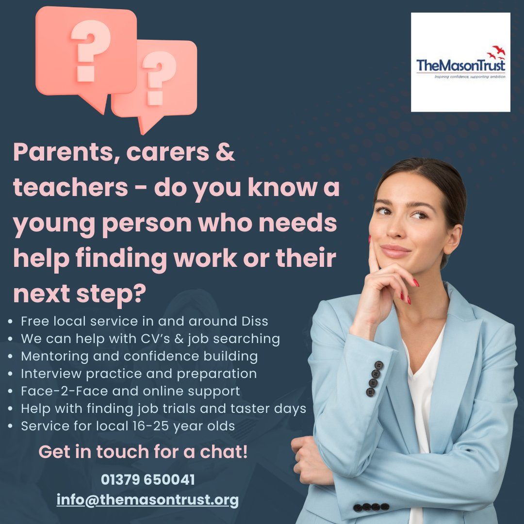 Organisation Image (The Mason Trust: Parents / Careers advert)