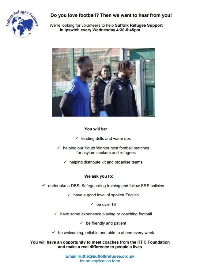 Organisation Image (Suffolk Refugee Support: Football Volunteers thumbnail)