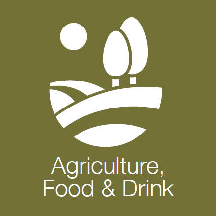 Agriculture Food & Drink (Industry Level Icon: Field and Trees)