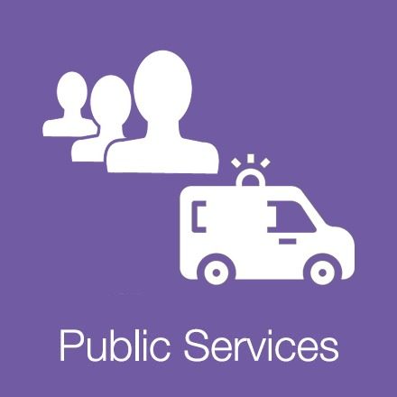 Public Services (Industry Level Icon: People, Vehical)