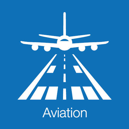 Aviation (Industry Icon: Plane and Runway)