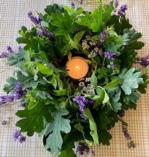 Company Image (Wild Oak Workshops: Green wreath and candle)