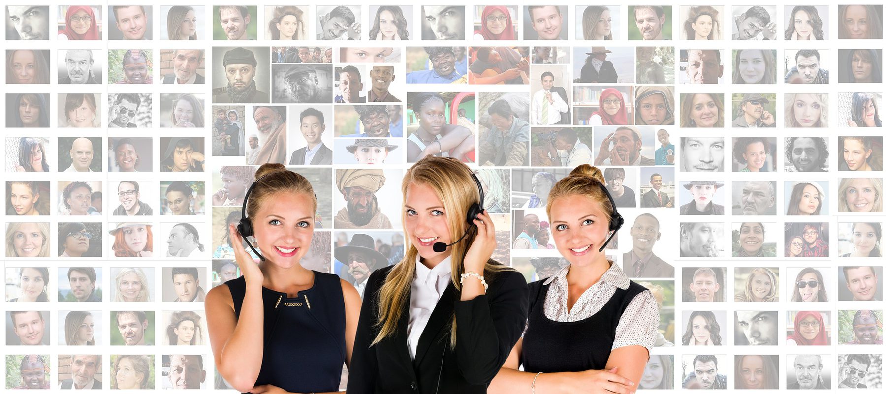 Customer Service (Sector Header: People with Telephone Headsets)