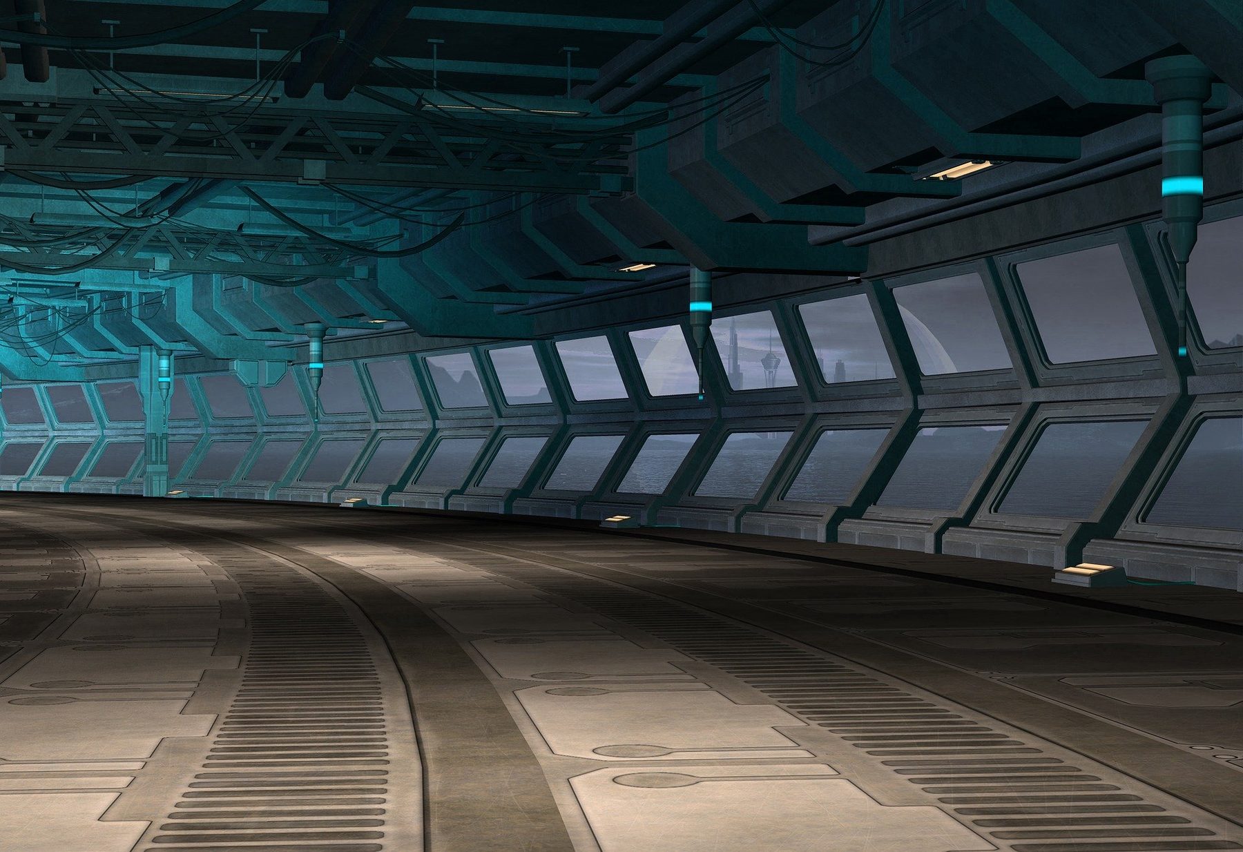 Site Image (Sci-Fi, Science Fiction, Corridor, 3D, Game, Spaceship)